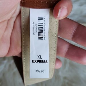 Express Accessories - Express Brown Tan Circle Gold Buckle Belt XL Express Accessories - Express Brown Tan Circle Gold Buckle Belt XL